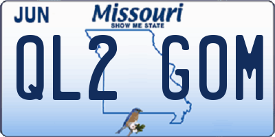 MO license plate QL2G0M