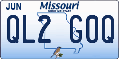MO license plate QL2G0Q