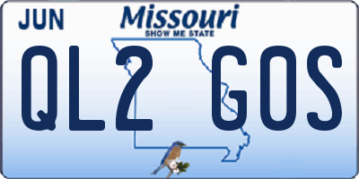 MO license plate QL2G0S