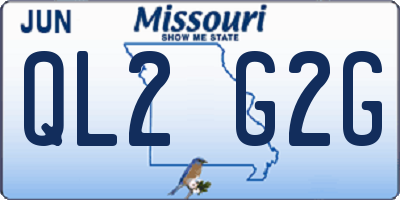MO license plate QL2G2G