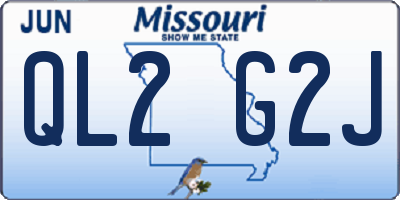 MO license plate QL2G2J