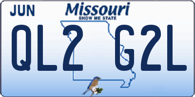MO license plate QL2G2L