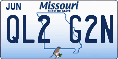 MO license plate QL2G2N