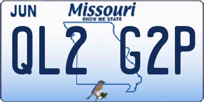 MO license plate QL2G2P