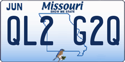 MO license plate QL2G2Q