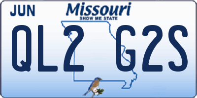 MO license plate QL2G2S