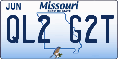 MO license plate QL2G2T