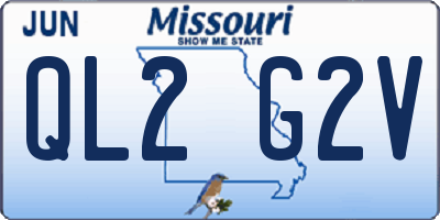 MO license plate QL2G2V