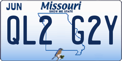MO license plate QL2G2Y