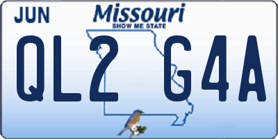 MO license plate QL2G4A