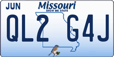 MO license plate QL2G4J