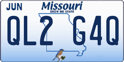 MO license plate QL2G4Q