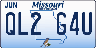 MO license plate QL2G4U