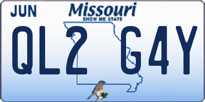 MO license plate QL2G4Y