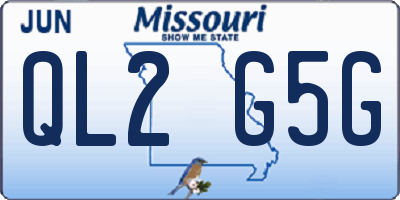 MO license plate QL2G5G