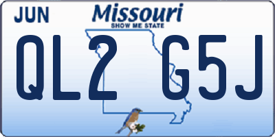 MO license plate QL2G5J