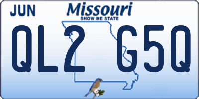 MO license plate QL2G5Q