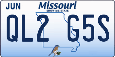 MO license plate QL2G5S