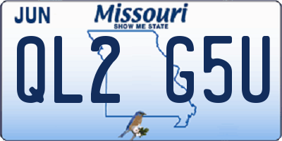 MO license plate QL2G5U