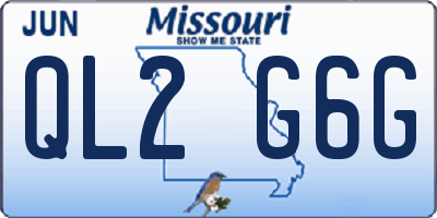 MO license plate QL2G6G