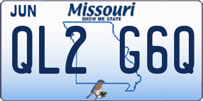 MO license plate QL2G6Q