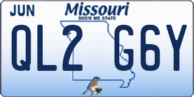 MO license plate QL2G6Y