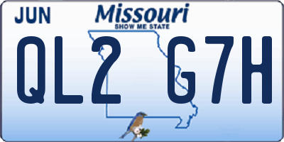 MO license plate QL2G7H