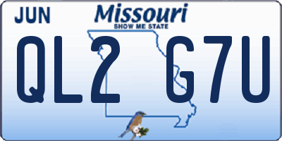 MO license plate QL2G7U