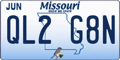 MO license plate QL2G8N