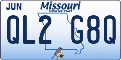 MO license plate QL2G8Q