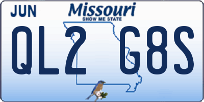 MO license plate QL2G8S