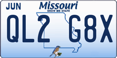 MO license plate QL2G8X