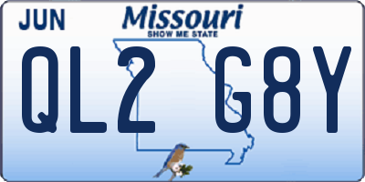 MO license plate QL2G8Y