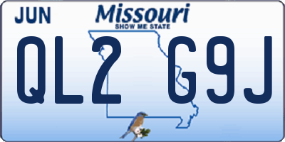 MO license plate QL2G9J