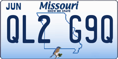 MO license plate QL2G9Q