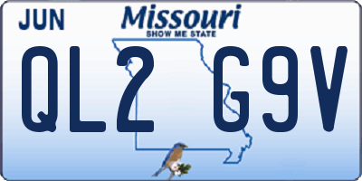 MO license plate QL2G9V