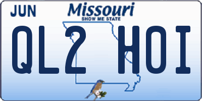 MO license plate QL2H0I