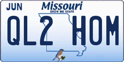 MO license plate QL2H0M