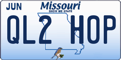 MO license plate QL2H0P