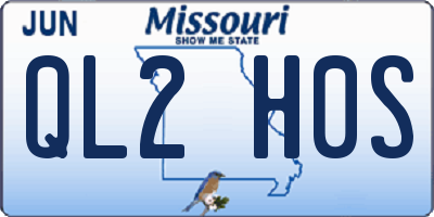 MO license plate QL2H0S