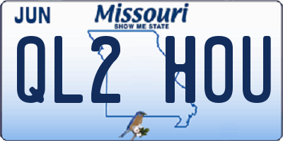 MO license plate QL2H0U