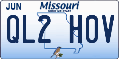 MO license plate QL2H0V