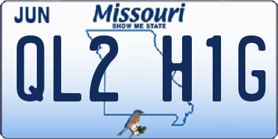 MO license plate QL2H1G