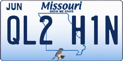 MO license plate QL2H1N