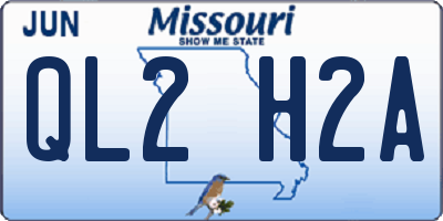 MO license plate QL2H2A