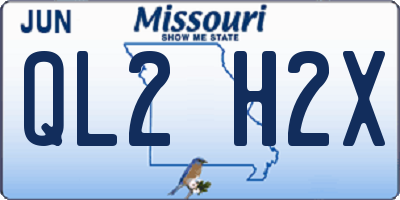 MO license plate QL2H2X