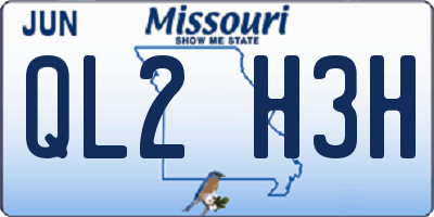 MO license plate QL2H3H