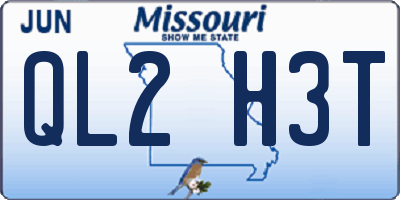 MO license plate QL2H3T
