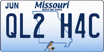 MO license plate QL2H4C