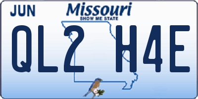 MO license plate QL2H4E